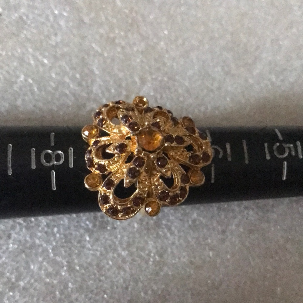 Elegant Gold and Brown Women's Ring